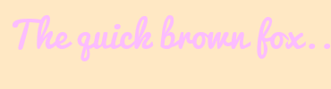 Image with Font Color FCBDFF and Background Color FFE8C4